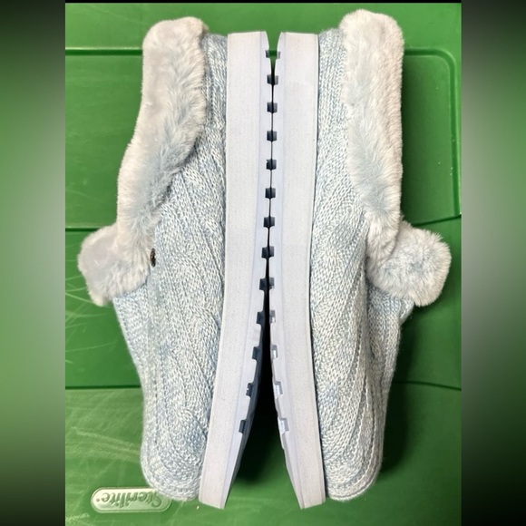 Skechers Sweater Knit Faux Fur Slippers - Ice Angel - Picture 4 of 6